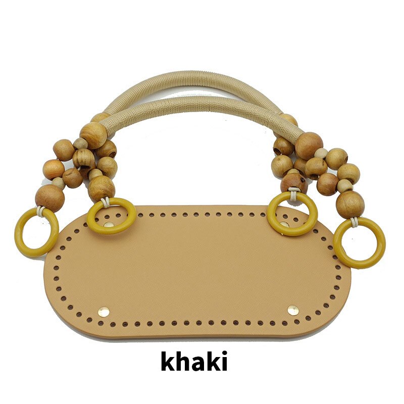 eybag Handmade Bags Woven Bag Accessories Wooden Bead Handles Leather Bottoms Handmade Bag Accessories Materials