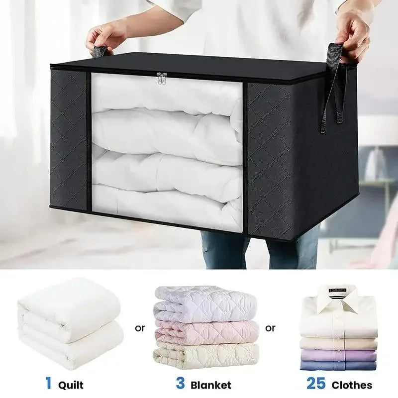 eybag Large Capacity Clothes Storage Bag Foldable Blanket Storage Containers for Organizing Bedroom Closet