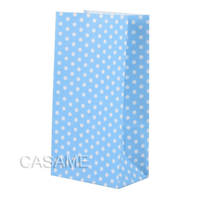 eybag New paper bag mini Stand up Colorful Polka Dot  Bags 18x9x6cm Favor  Open Top Gift Packing paper Treat gift Bag wholesale