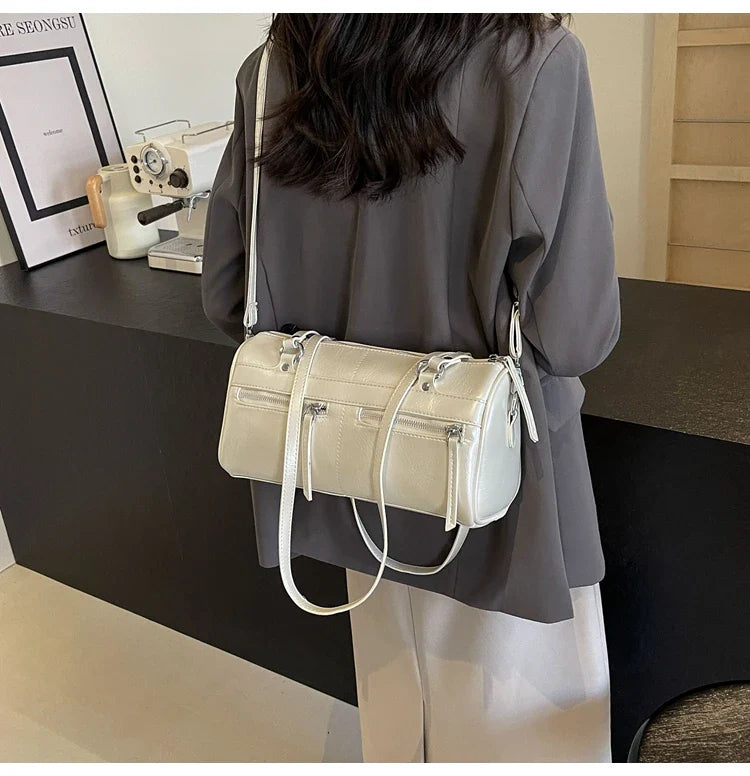 eybag Design PU Leather Shoulder Bag For Women 2024 Y2K Korean Fashion High Capacity Simple Underarm Bag Lady Handbags And Purses