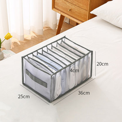 eybag Fordable Jeans Storage Box Separation Clothes Underwear Pants Compartment Storage Closet Drawer Wardrobe Divider Home Organizer