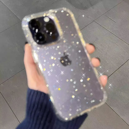 eybag Luxury Soft Silicone Clear Glitter Phone Case For IPhone 15 14 13 12 11 Pro Max 15 Plus X XS Max XR Shockproof Cover Funda