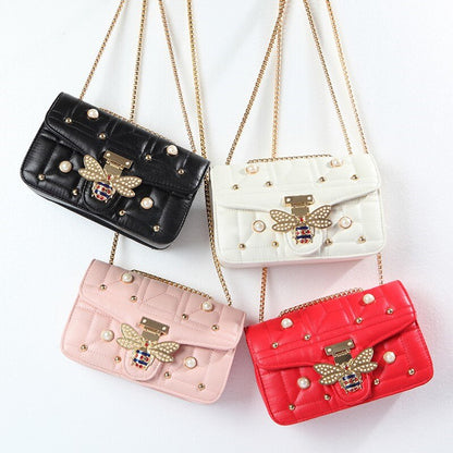 eybag Brands Designer Women Shoulder Bag Chain Strap Flap ladies leather Handbags Messenger Bag Fashion women bee Buckle purse