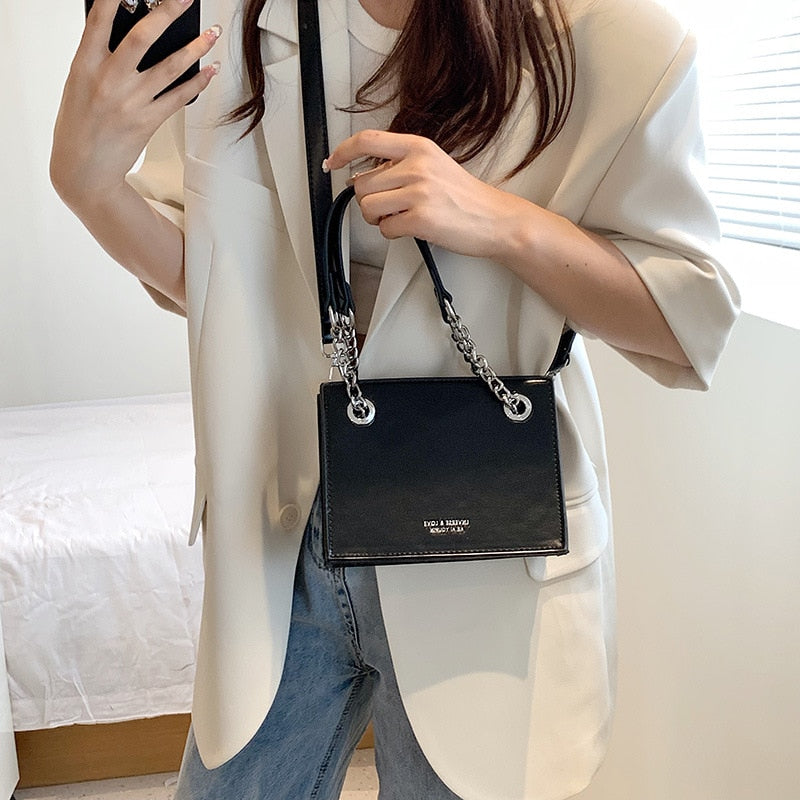 eybag New Luxury Designe Women Small Handbags High Quality PU Leather Shoulder Bag Simple Solid Female Crossbody Bags