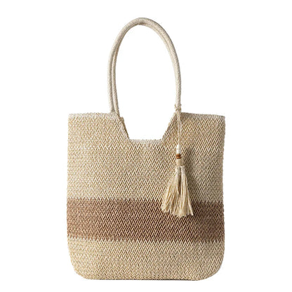 eybag Square Straw Beach Bag Handmade Woven Shoulder Bag Women Raffia Shopper Travel Bag Bohemian Summer Vacation Casual Handbag Totes