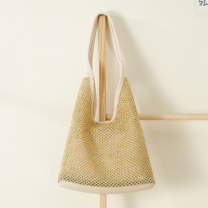 eybag Summer Straw Woven Bags Women Vacation Beach Handbags Fashion Hollow Shoulder Crossbody Bag