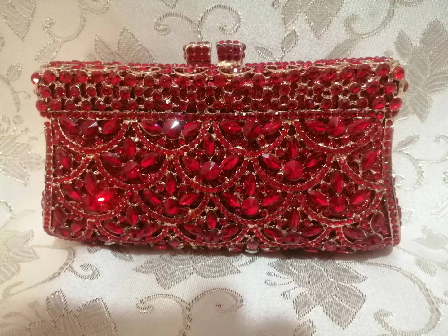 eybag Women Rhinestones Clutch Purse Red Minaudiere Bag For Party Wedding Crystal Evening Bags Handbag Bridal Clutches Bag Lady