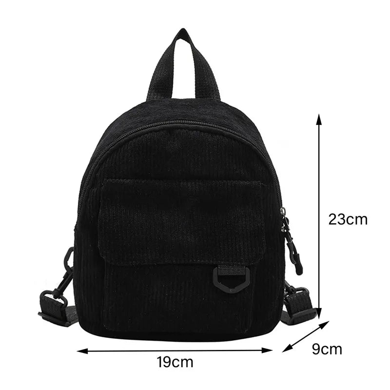 eybag Corduroy Backpack Fashion Women Bookbags Pure Color Shoulder Bag Teenger Girl Travel Bags Female Mochila Striped Rucksack