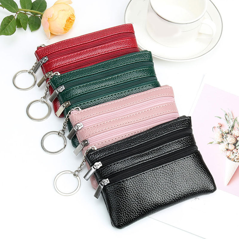 Lkblock Litchi Pattern Coin Purse Female PU Leather New Mini Wallet Luxury Brand Designer Women Small Hand Bag Cash Pouch Card Holder