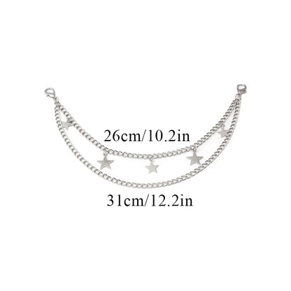 eybag Multi-layer Metal Bag Chain Decor For Handbag Decorative Chain Exquisite Halloween DIY Purse Chain Replacement Bag Accessories