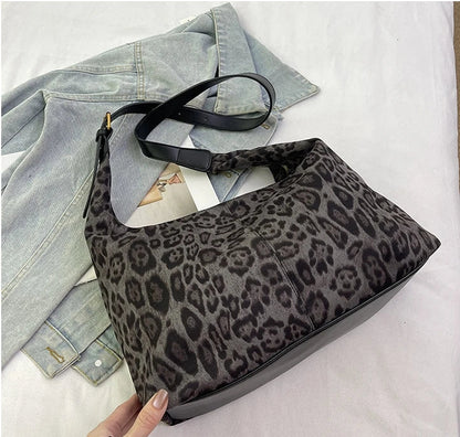 eybag Large Leopard Hobos Shouler Crossbody Bags for Women Handbags Purses 2024 New Vintage Ladies Messenger Bag