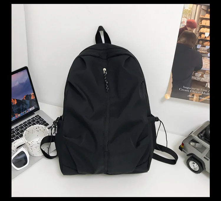 eybag Large Capacity Laptop Backpack Oxford Waterproof Backpack Youth Teeth Zipper Travel Black Student Schoolbag for Men