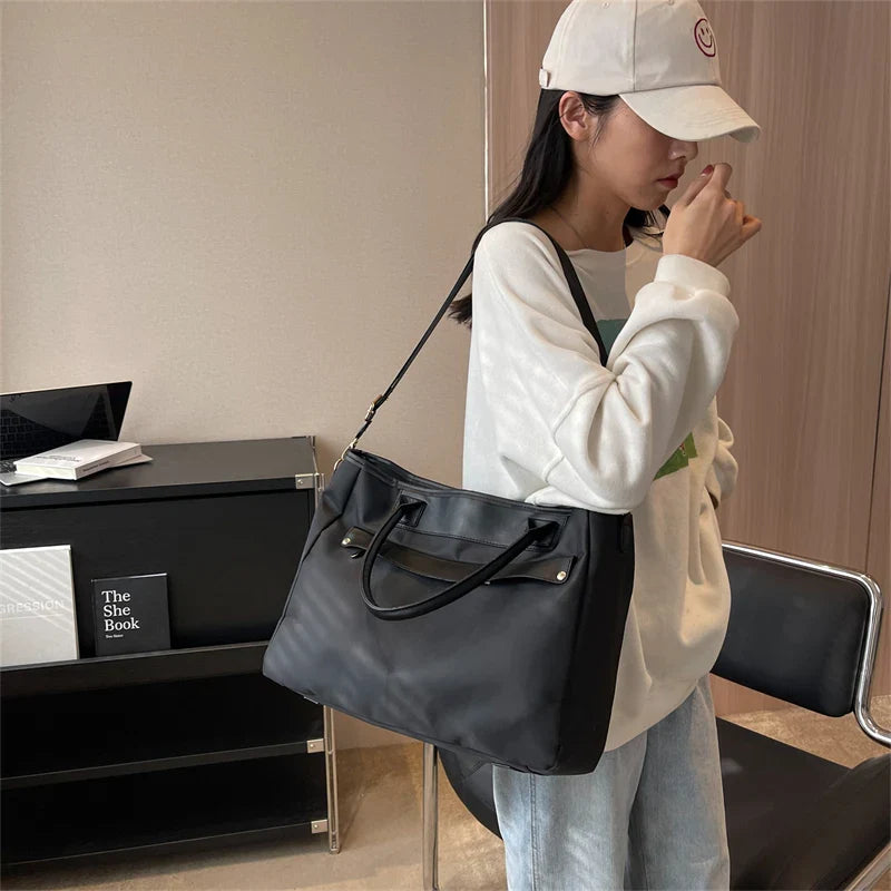 eybag Fashion Newest Women Zipper Tote Shoulder Bags Stuudents Leisure Big Size Space Crossbody Large Pockets Zipper Shopping