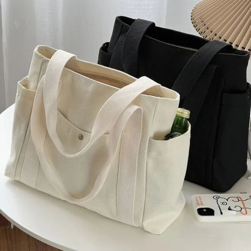 eybag Large Capacity Reusable Bag, Fashion Shoulder Strap Bag, Eco Tote Bag, Oversized Canvas Bag, Basic Everyday Huge Bag, Casual Daily Handbag