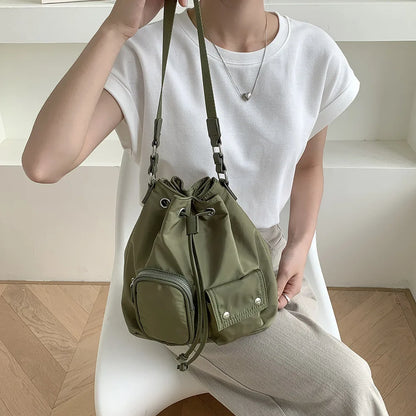 eybag Drawstring women Bucket Shoulder bags Large Brand Trending ladies Handbags and purses Waterproof Nylon Female Crossbody Bags