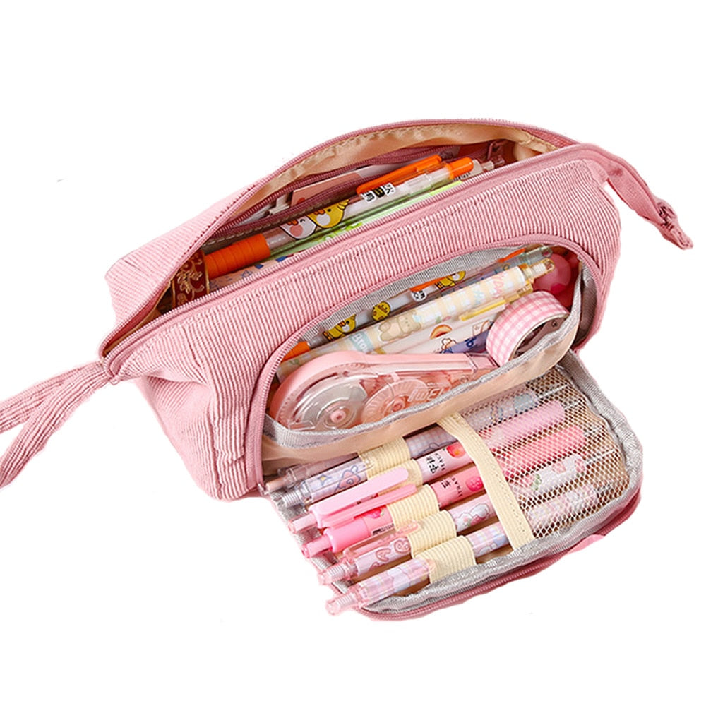 eybag 24 Color Solid simplicity Large capacity pencil bag Cute student High capacity pencil case kawaii Storage bag School supplies