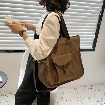 eybag Women Large-capacity Messenger Bag Waterproof Nylon Cloth Leisure Students Commuting Oxford Cloth Shoulder Bag