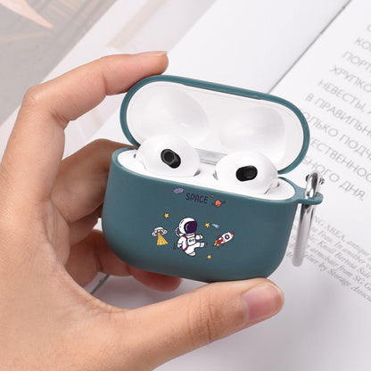 eybag Luxury Simple Earphone Case For Airpods 3 Pro Astronaut Silicone Cover For Apple Airpods 2nd 3 2 1 Case With Finger Ring Sleeve