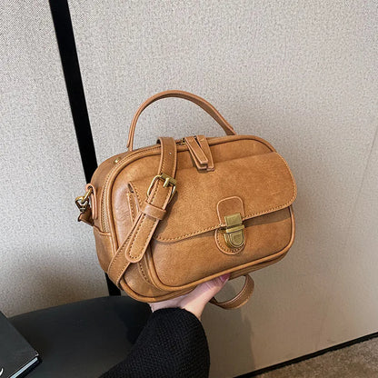 eybag Vintage Handbag High Quality PU Leather Single Shoulder Crossbody Bags for Women New Luxury Ladies Commute Tote Bag