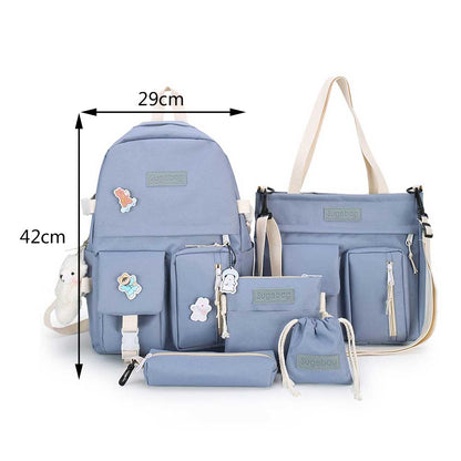 eybag Canvas Girls School Bag Cute Backpack for Women Student Teens Aesthetic Backpacks Waterproof Large Capacity Kawaii Backpack Bags