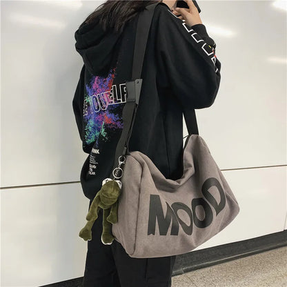 eybag Large Capacity Crossbody Shoulder Bags Women Fashion Canvas Bags INS Design Casual High Quality Big Square Bag for Female Male