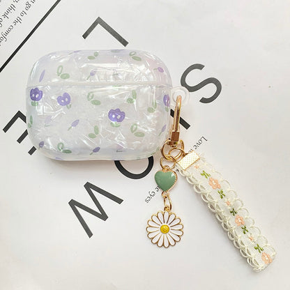 eybag For AirPods Pro /airpod 3/AirPods 2 Case Cute Korean bear flower tulip Pendant headphone case Air pods 3 silicone Earphone Cover