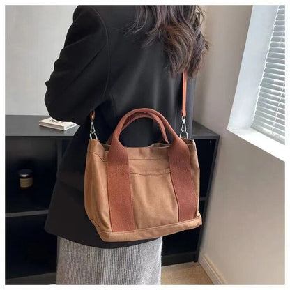 eybag - Quality Fashion Multilayer Pocket Women Canvas Tote Bag for Women Designer Simple Lady Handbag Diagonal Bags