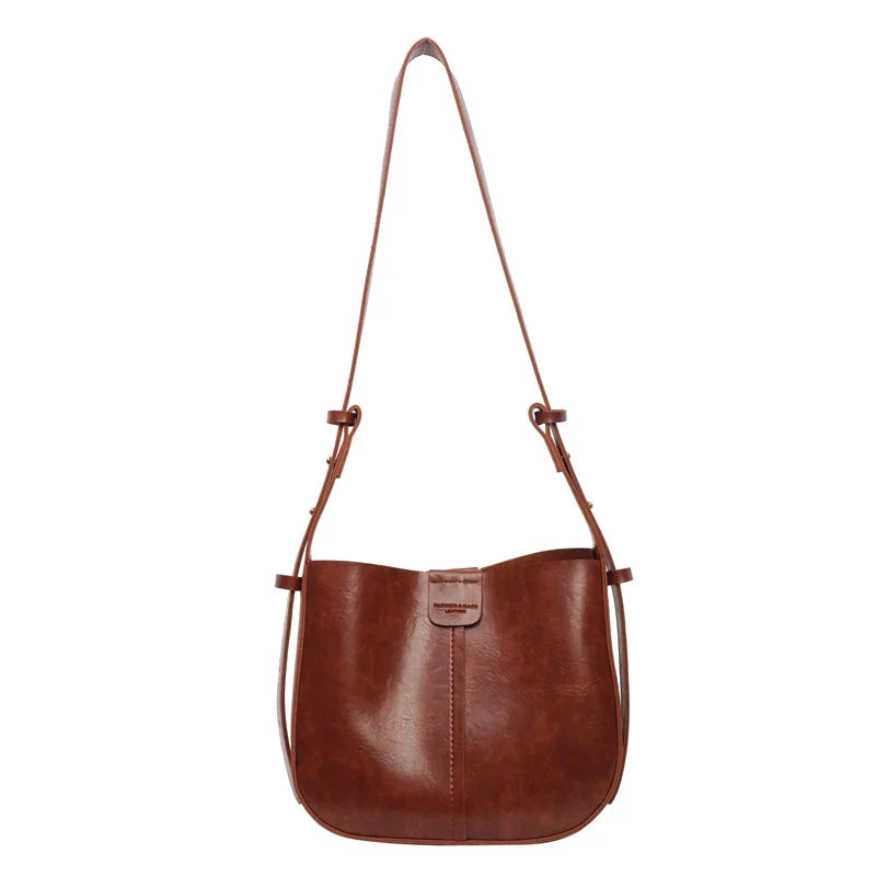 eybag 2024 New Luxury Brand Bag Minimalist Comfort Genuine PU Leather Bucket Bags Women Large Capacity Crossbody Totes Shoulder Bag