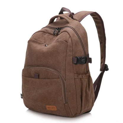 eybag New Cotton Canvas Backpack Male Korean Version of Large Capacity Student Bag Female Retro Casual Outdoor Travel Backpack