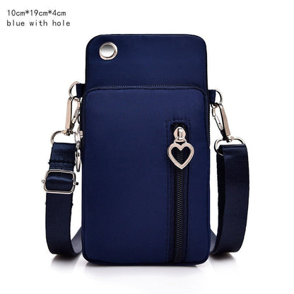 eybag Women's Mini Shoulder Bag Oxford Waterproof Handbag Wrist Pouch Wallet Sports Cell Mobile Phone Bag Crossbody Bags for Girls