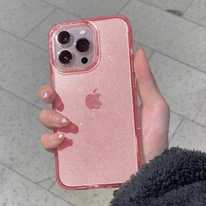 eybag Luxury Soft Silicone Clear Glitter Phone Case For IPhone 15 14 13 12 11 Pro Max 15 Plus X XS Max XR Shockproof Cover Funda