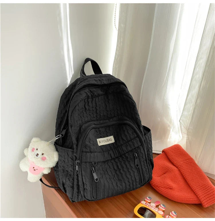 eybag Fresh School Bags For Teenage Girls Cute Sweet Backpacks Japan And Korea Small Book Bags Fashion Pink Nylon Satchels