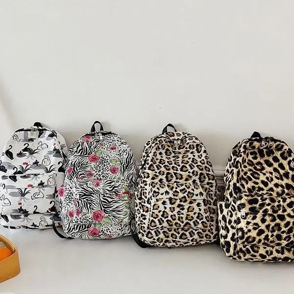 eybag Fashion leopard print Women Backpack Large capacity schoolbag for Teenagers Girls backpack Travel female shoulder bag bagpack