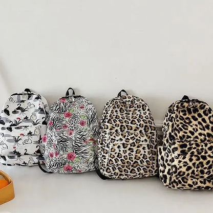 eybag Fashion leopard print Women Backpack Large capacity schoolbag for Teenagers Girls backpack Travel female shoulder bag bagpack