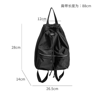 eybag Fashion Drawstring Backpacks for Women Aesthetic Nylon Girls Backpack Light School Students Bag Summer Travel Female Bag