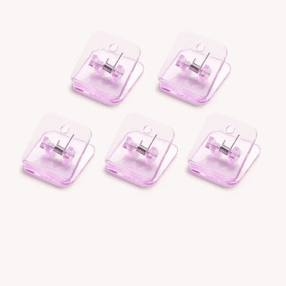 eybag 5pcs Candy Paper Clips Transparent Bookmarks Kawaii File Documents Binder Clips Notebook Index Page Holder Tickets Clamps Office