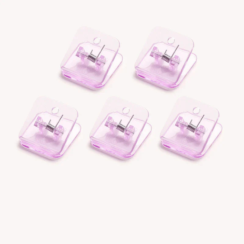 eybag 5pcs Candy Paper Clips Transparent Bookmarks Kawaii File Documents Binder Clips Notebook Index Page Holder Tickets Clamps Office