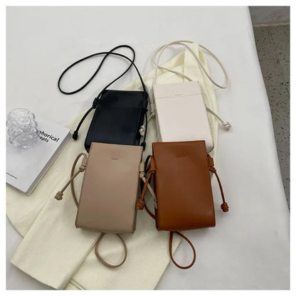 eybag Fashion Versatile Crossbody Bag New Ins Simple Soft Leather Shoulder Bag Women Light Zero Wallet Mobile Bag