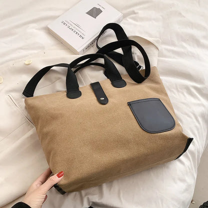 eybag Casual Canvas Totes Handbags Top Quality Shoulder Crossbody Bags Japan Korean style Big Bag Messenger Bags For Women Female Bag