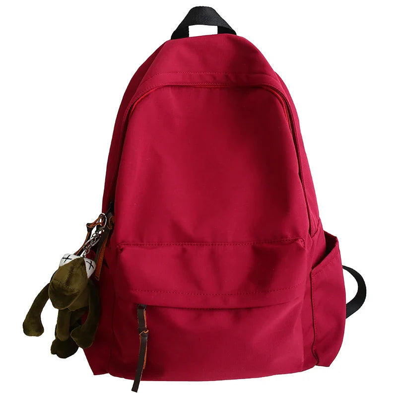 eybag New Trend Women's Backpack High Quality Nylon Fabric Backpack Simple Solid Color School Bag For Teen Book SchoolBags