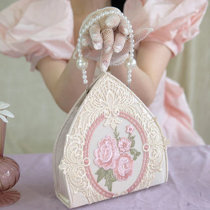 eybag Vintage Gothic Lolita Girl Single Shoulder Bag Women Palace Princess Handbag Flower Embroidery Messenger Bag Cosplay Fairy Gift