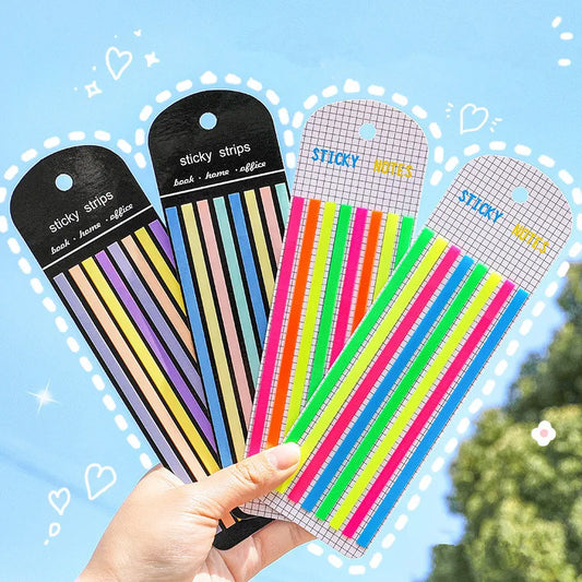 eybag 160Pcs/Set Color Stickers Transparent Fluorescent Index Tabs Flags Sticky Note Stationery Children Gifts School Office Supplie