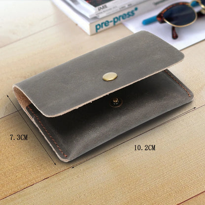 eybag Mens Wallet Genuine Leather Coin Purse Ladies Card Mini Bag Clutch Feminine Men's Slim Purse Money Small Wallet Key Holder Gift