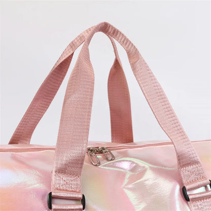 eybag Fashion Multi-function Gym Travel Shine Cotton Portable Handbags Women Bags Big Capacity Crossbody Handbag With Large Pocket