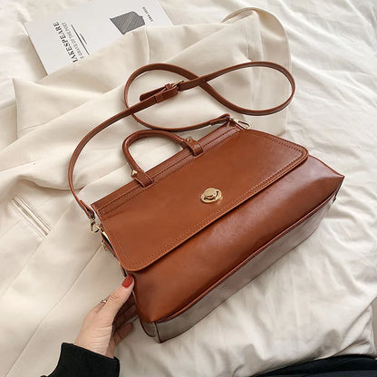 eybag Vintage PU Messenger Bag For Women High Quality Fashion All-Match Handbags Female Commuter Messenger Bag