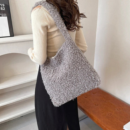 eybag Teddy Hair Shoulder Bags Women Tote Handbags and Purses New  Ladies Messenger Bags High Quality