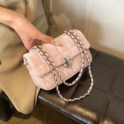 eybag Classic Shoulder Side Bag for Women Chains Flap Bags PU Leather Crossbody Bag Female Fashion Trend Simple Designer Handbags