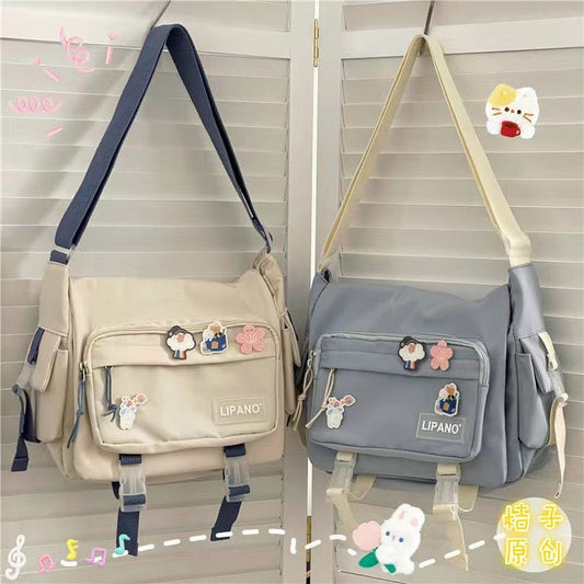 eybag Japanese Harajuku Crossbody Bags For Women High School Girls Messenger Bag Patchwork Handbags School Book Bag Shoulder Bag Bolso