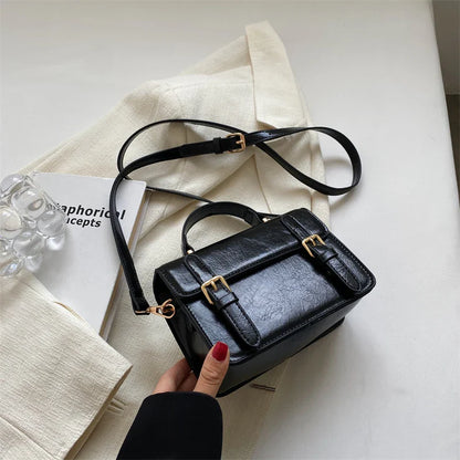 eybag Retro Bag Women's New Fashion Messenger Bags Design Chic Shoulder Bag All-Match Solid Small Square Bags