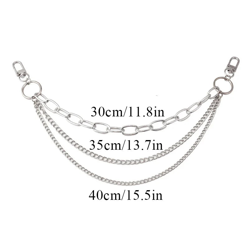 eybag Multi-layer Metal Bag Chain Decor For Handbag Decorative Chain Exquisite Halloween DIY Purse Chain Replacement Bag Accessories